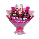 Arreglo Floral C/ Papeles Coreanos + Peluche