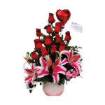 Arreglo Floral C/ Rosas + Lirios