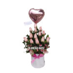 Arreglo Floral Rosas Rosadas + Caja Box