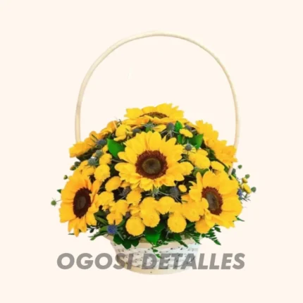 Girasoles en Canasta