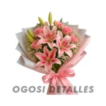 Ramo de Lirios Rosados + Rosas